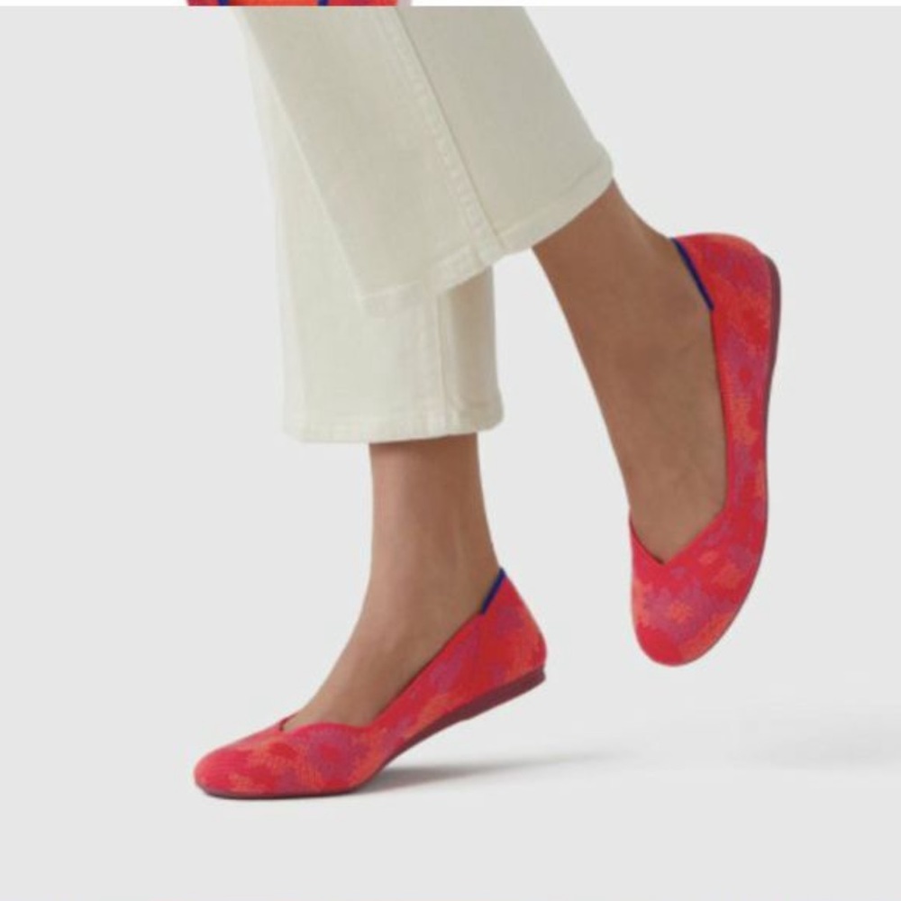 Rothy’s Red Botanicamo Flats Size 8.5